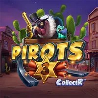 Slots logo of Pirots 3 from ELK Studios at MrPacho Casino